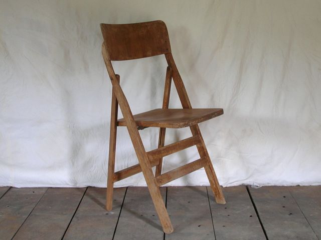 フランスの古い折りたたみ椅子×２（バラ売り） - フランス 